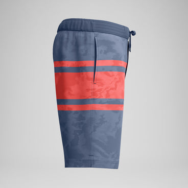 Men's Print Bondi Swim Shorts Grey/Coral