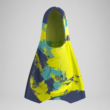 Adult Short Blade Fin Yellow/Turquoise