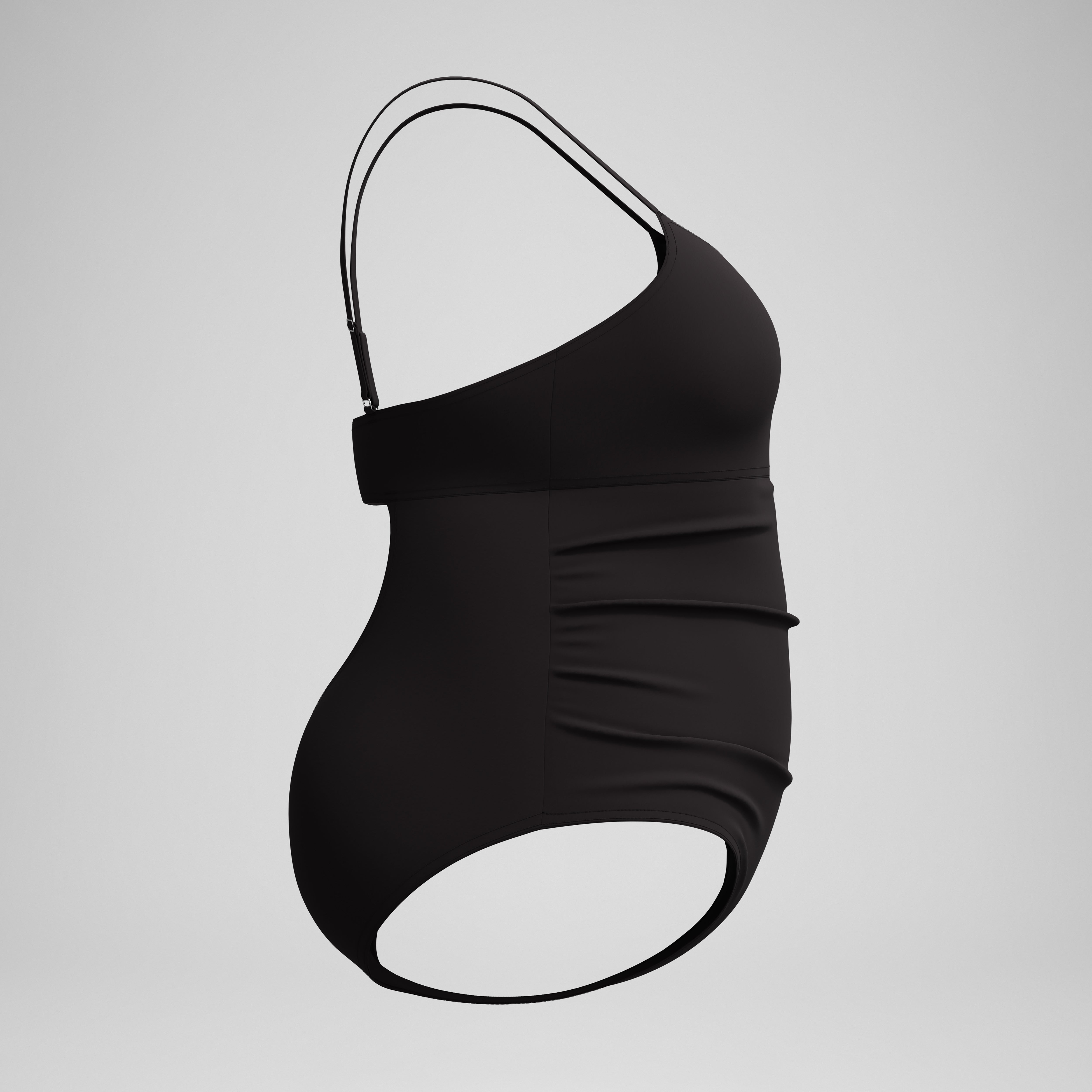 Women's Plus Size Solid Shirred One Piece Black | Speedo
