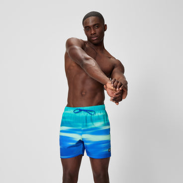 Men's Print Redondo Edge Swim Shorts Deep Blue