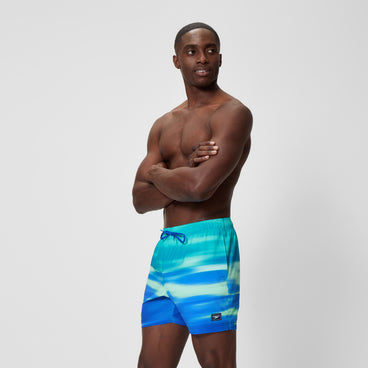 Men's Print Redondo Edge Swim Shorts Deep Blue
