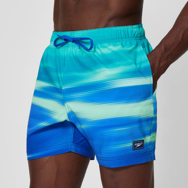 Men's Print Redondo Edge Swim Shorts Deep Blue