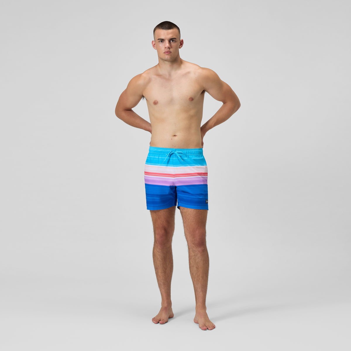 Printed Redondo Edge Swim Shorts Blue Pink
