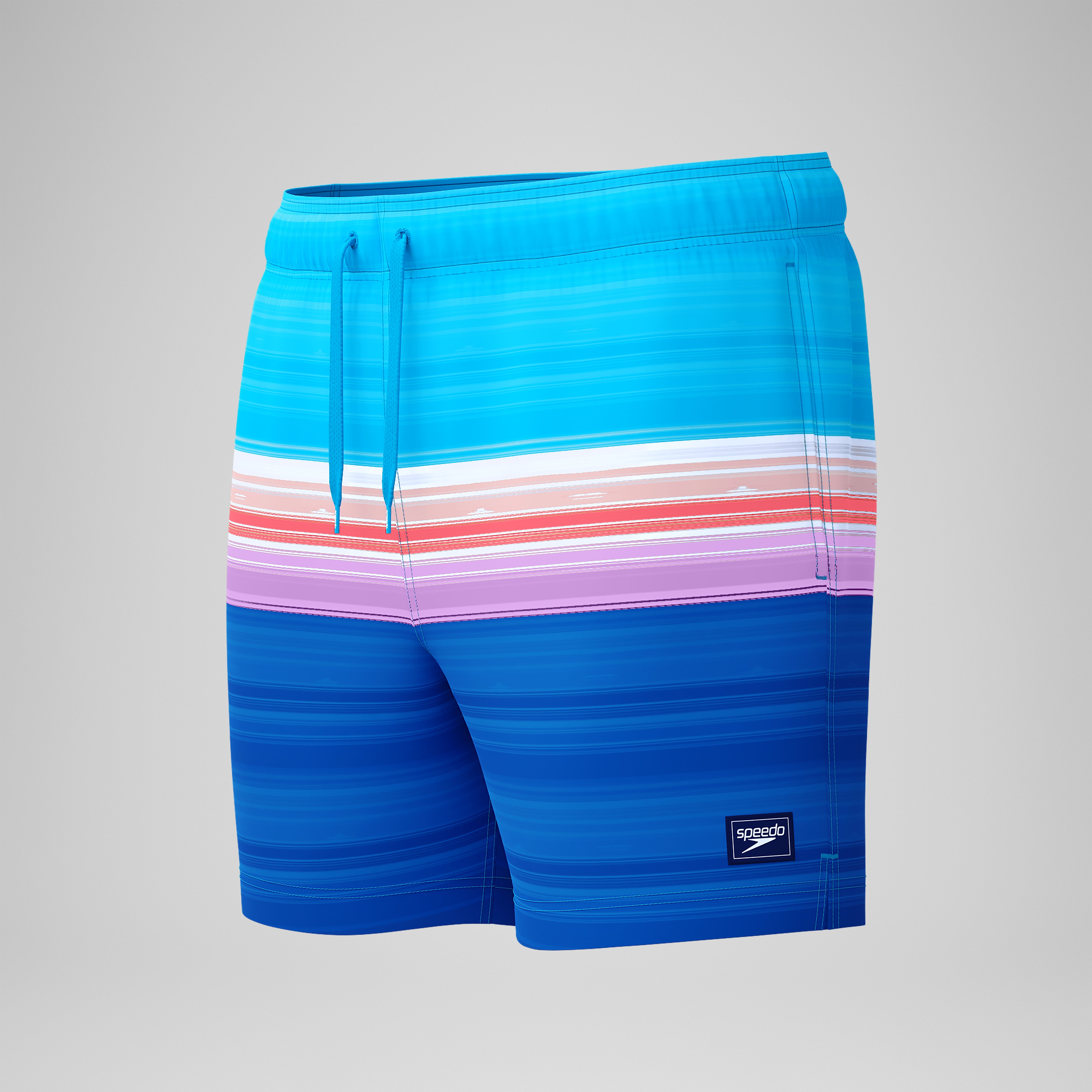Men's Print Edge Redondo Volley Swim Trunks Blue/Pink | Speedo