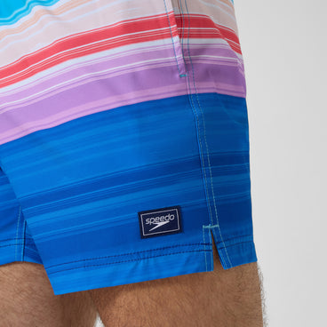 Men's Printed Redondo Edge Swim Shorts Blue/Pink