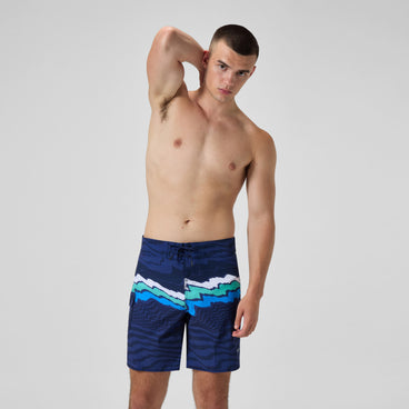 Men's Lookout Printed Swim Shorts Navy/Blue