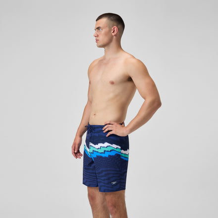 Men's Lookout Printed Swim Shorts Navy/Blue