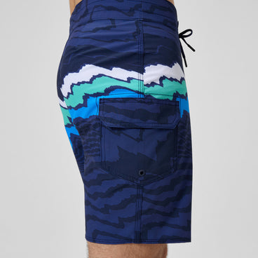 Men's Lookout Printed Swim Shorts Navy/Blue