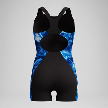 Women's Digital Printed Legsuit Black/Blue