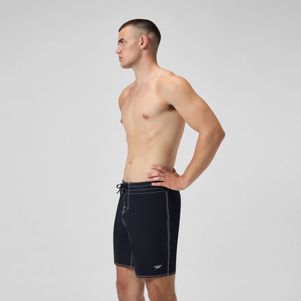 Men's Lookout Solid Boardshorts Black/Dark Grey