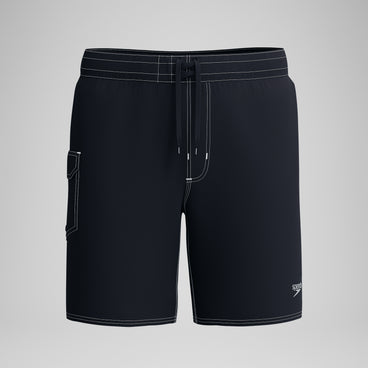 Men's Lookout Solid Boardshorts Black/Dark Grey
