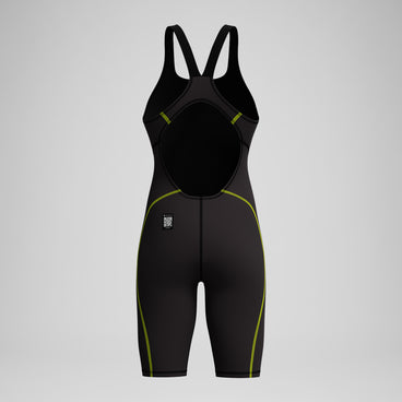 Female Fastskin HyperSpark Openback Kneeskin Black