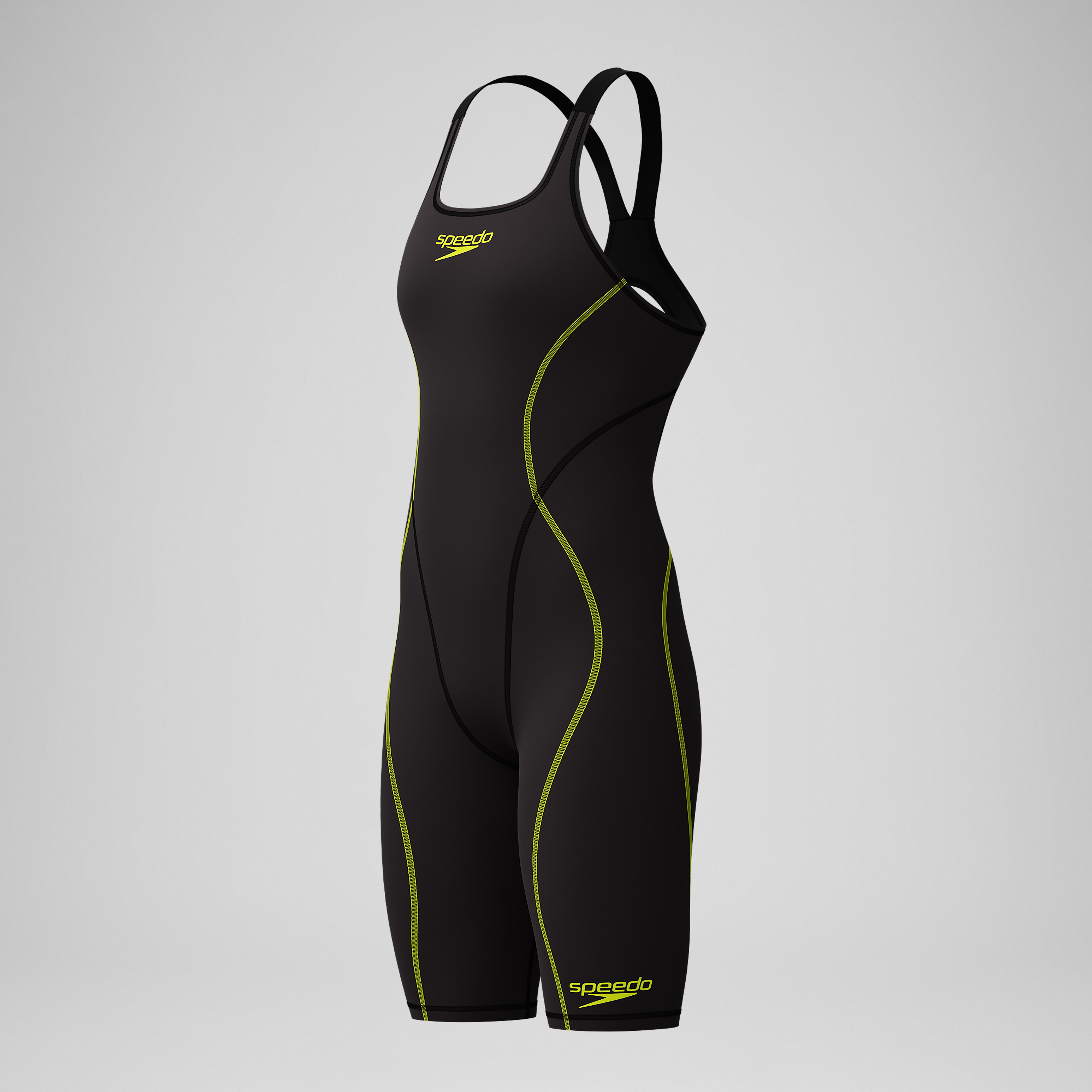 Female Fastskin HyperSpark Openback Kneeskin Black | Speedo