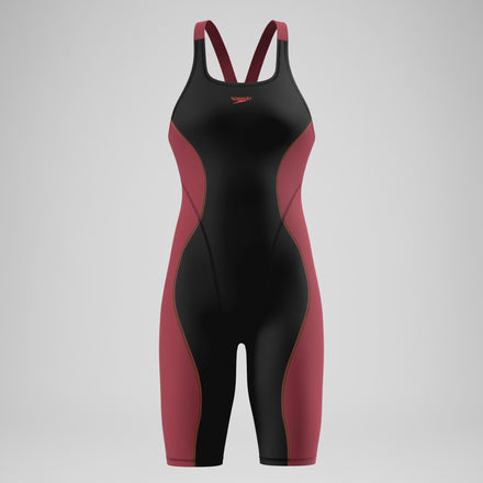 Female Fastskin HyperSpark Openback Kneeskin Black/Red