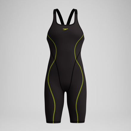 Female Fastskin HyperSpark Openback Kneeskin Black