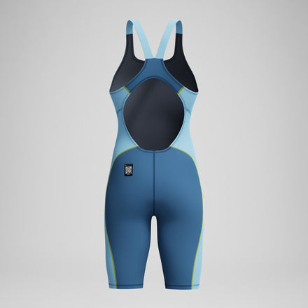 Female Fastskin HyperSpark Openback Kneeskin Blue