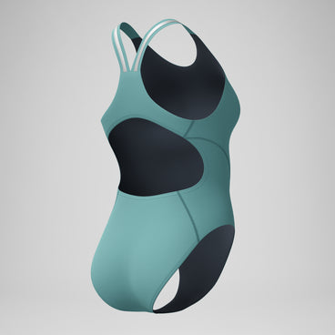 Women's V Class Performance Back Swimsuit Storm Green