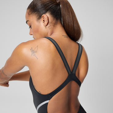 Women's V Class Movement Back Swimsuit Black/Grey