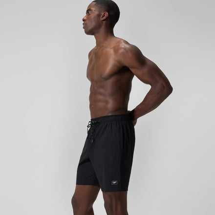 Men's Solid Volley Swim Trunks Black