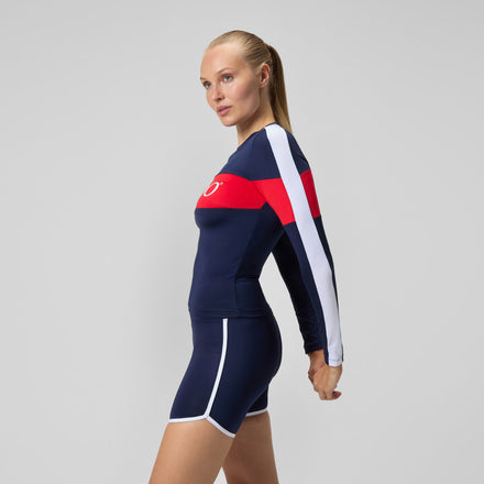 Women's Jetstream Long Sleeve Colorblock Rashguard Navy