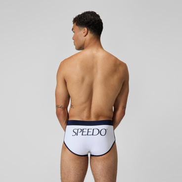 Men's Jetstream Retro Logo Brief White