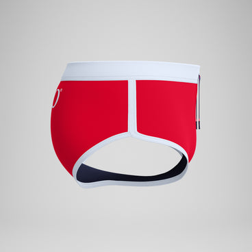 Men's Jetstream Retro Logo Brief Red