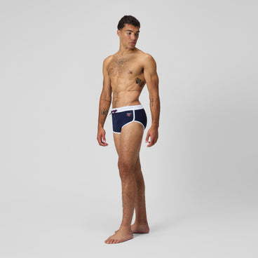 Men's Jetstream Retro Logo Brief Navy