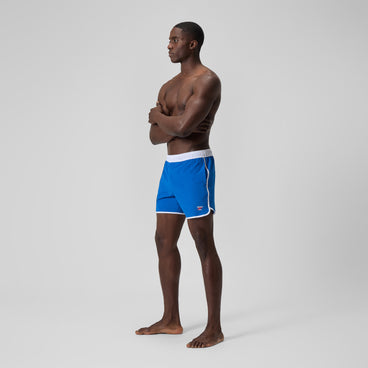 Men's Jetstream Retro Logo Volley Swim Trunks Blue