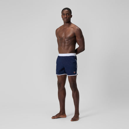 Men's Jetstream Retro Logo Volley Swim Trunks Navy/White