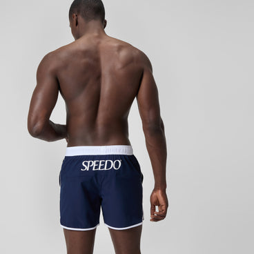 Men's Jetstream Retro Logo Volley Swim Trunks Navy/White