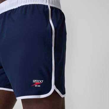Men's Jetstream Retro Logo Volley Swim Trunks Navy/White