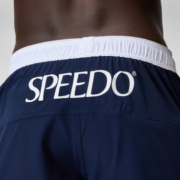 Men's Jetstream Retro Logo Volley Swim Trunks Navy/White