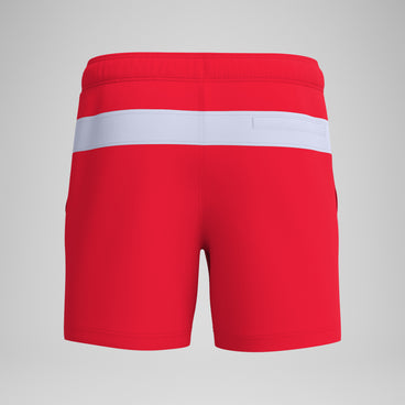 Men's Jetstream Striped Colourblock Swim Shorts Red/White