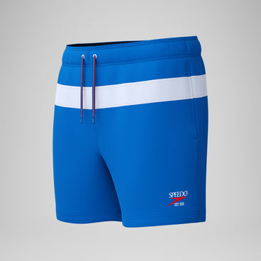 Men's Jetstream Retro Volley Swim Trunks Blue/White