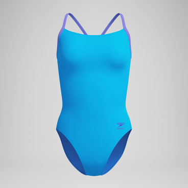 Women's Club Training Solid Flyback 2.0 Swimsuit Blue