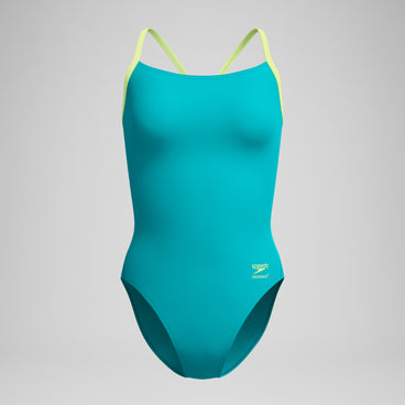 Women's Club Training Solid Flyback 2.0 Swimsuit Teal/Green
