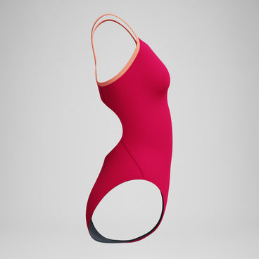 Women's Club Training Solid Flyback 2.0 Swimsuit Red/Orange
