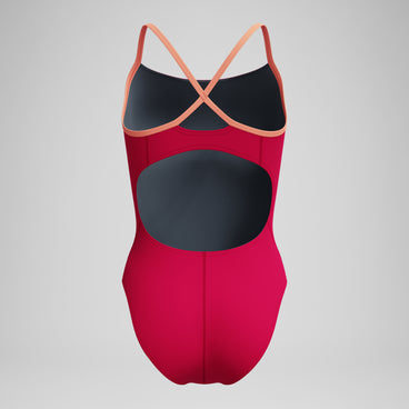 Women's Club Training Solid Flyback 2.0 Swimsuit Red/Orange