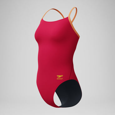 Women's Club Training Solid Flyback 2.0 Swimsuit Red/Orange