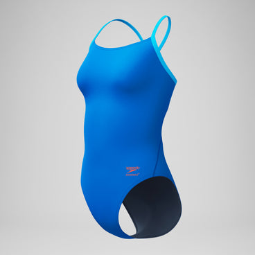 Women's Club Training Solid Flyback 2.0 Swimsuit Blue