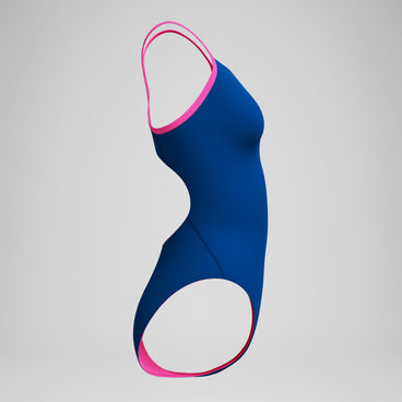 Women's Club Training Solid Flyback 2.0 One Piece Blue/Pink