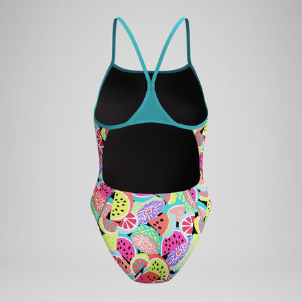 Women's Club Training Printed Turnback Swimsuit Green