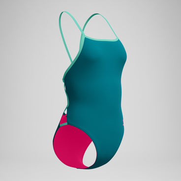 Women's Club Training Tri Back Swimsuit Teal/Blue