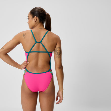 Women's Club Training Tri Back Swimsuit Pink