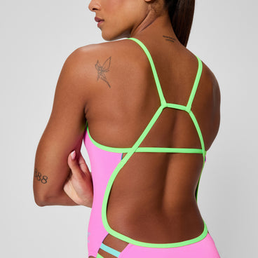 Women's Tri Back Swimsuit Pink