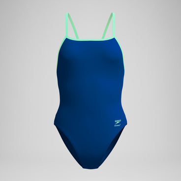 Women's Club Training Solid Tri Back One Piece Blue/Green