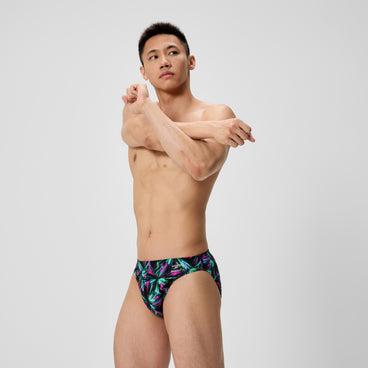 Men's Club Training Printed Brief Green/Black