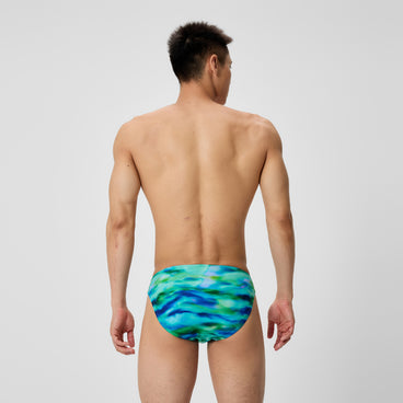 Men's Club Training Printed Brief Green/Blue