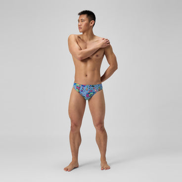 Men's Club Training Printed Brief Blue/Green