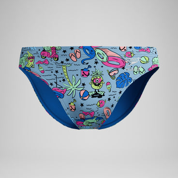 Men's Club Training Printed Brief Blue/Green